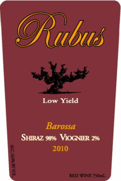 Rubus Barossa Shiraz 2010